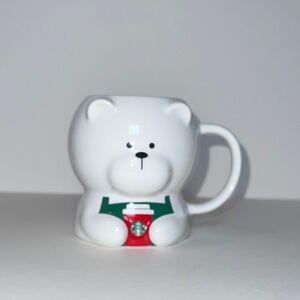 Starbucks Bearista Bear 12 oz Ceramic Mug Cup Green Apron Collectible Gift